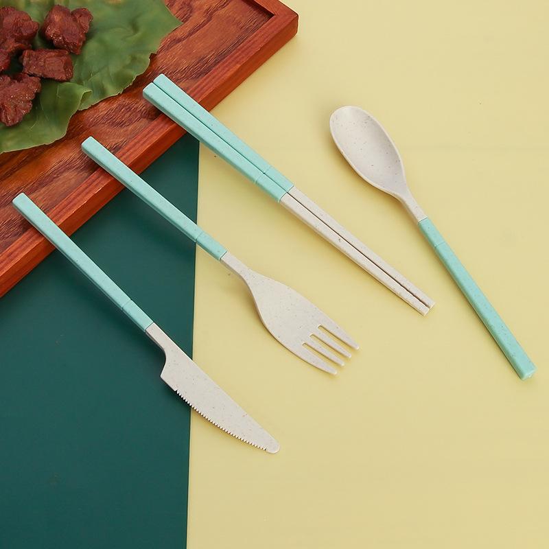 Portable Folding Cutlery Set for Outdoor Use Knife Fork Spoon and Chopsticks