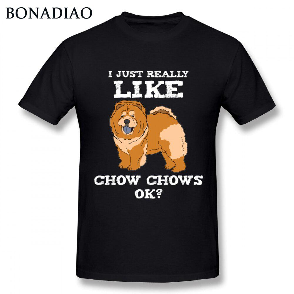 

Для кобеля Lly Like Chow Chow Dogs Ok Щенок Усыновленный домашний животный Семья Собака Футболка Плюс Szie Модная короткая