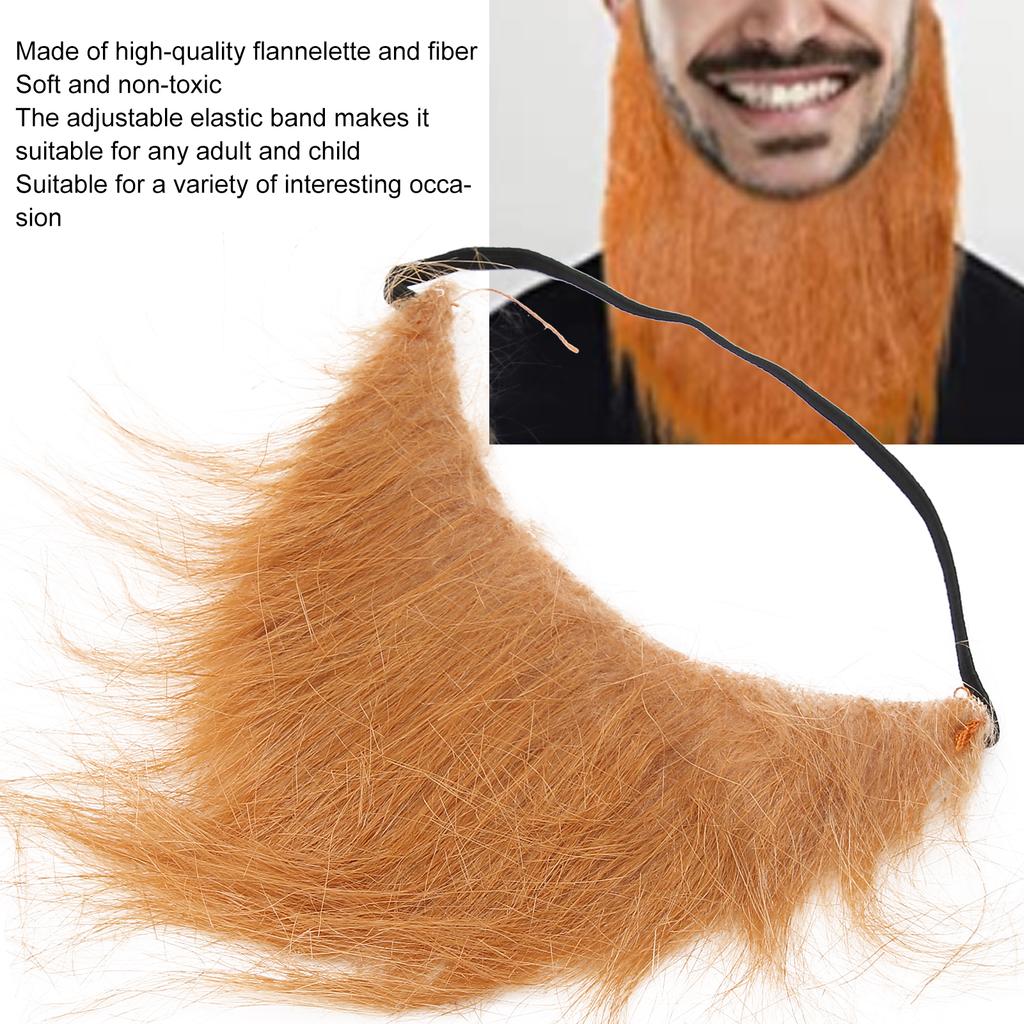 Adult Children Fake Beard False Beard Halloween Christmas Cosplay Party Decoration (Brown)