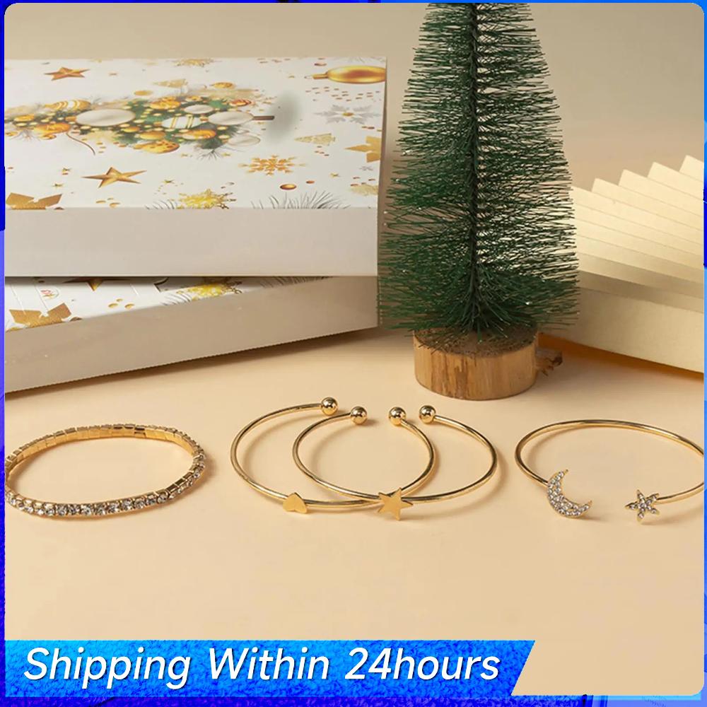 

Jewelry Advent Calendar 2025 Fashion Bracelet Necklace Ring Earrings Christmas Gifts for Women Daughter Best Friend China Mainland