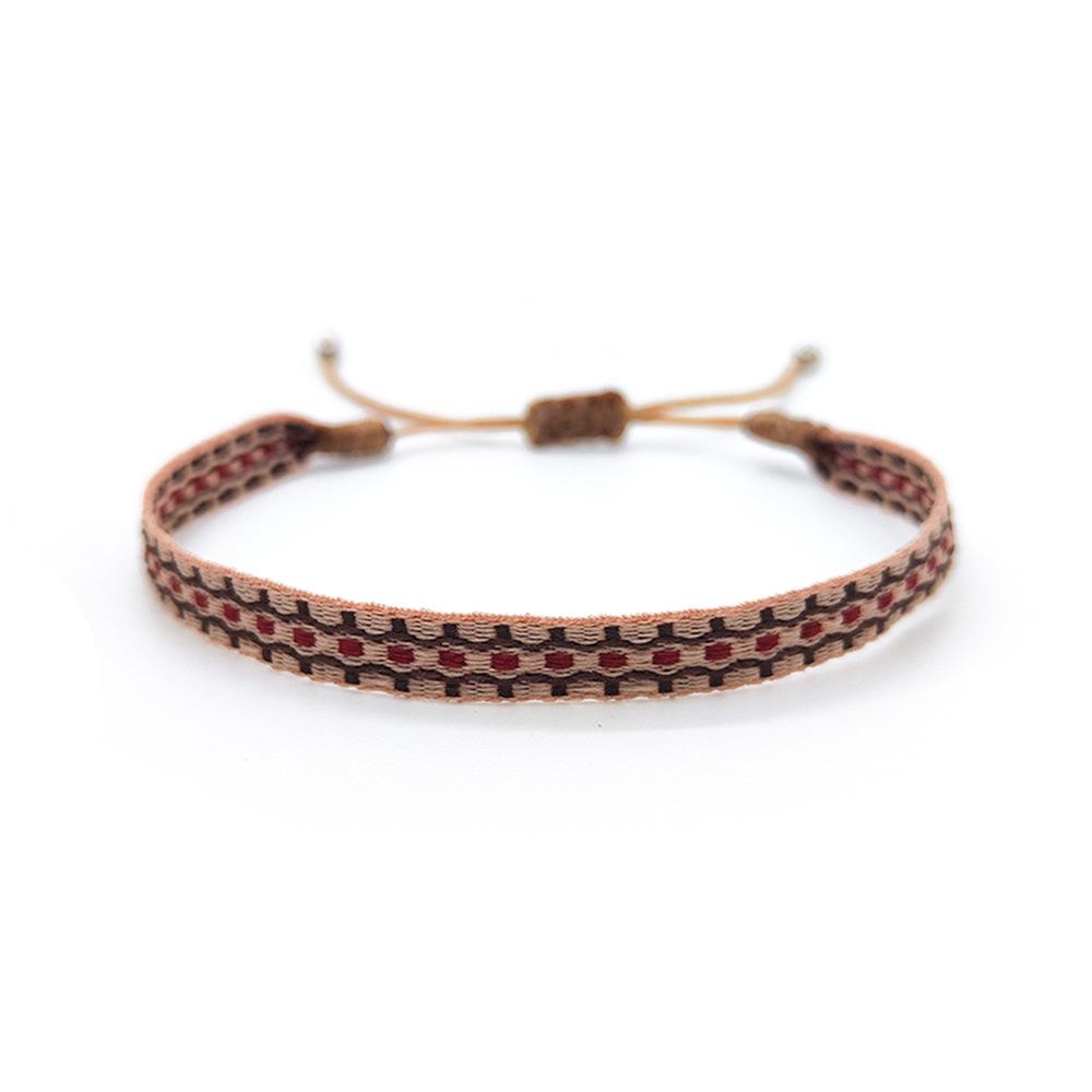 Colombian Ethnic Handmade Woven Pattern Bracelet - Retro Style for Girls