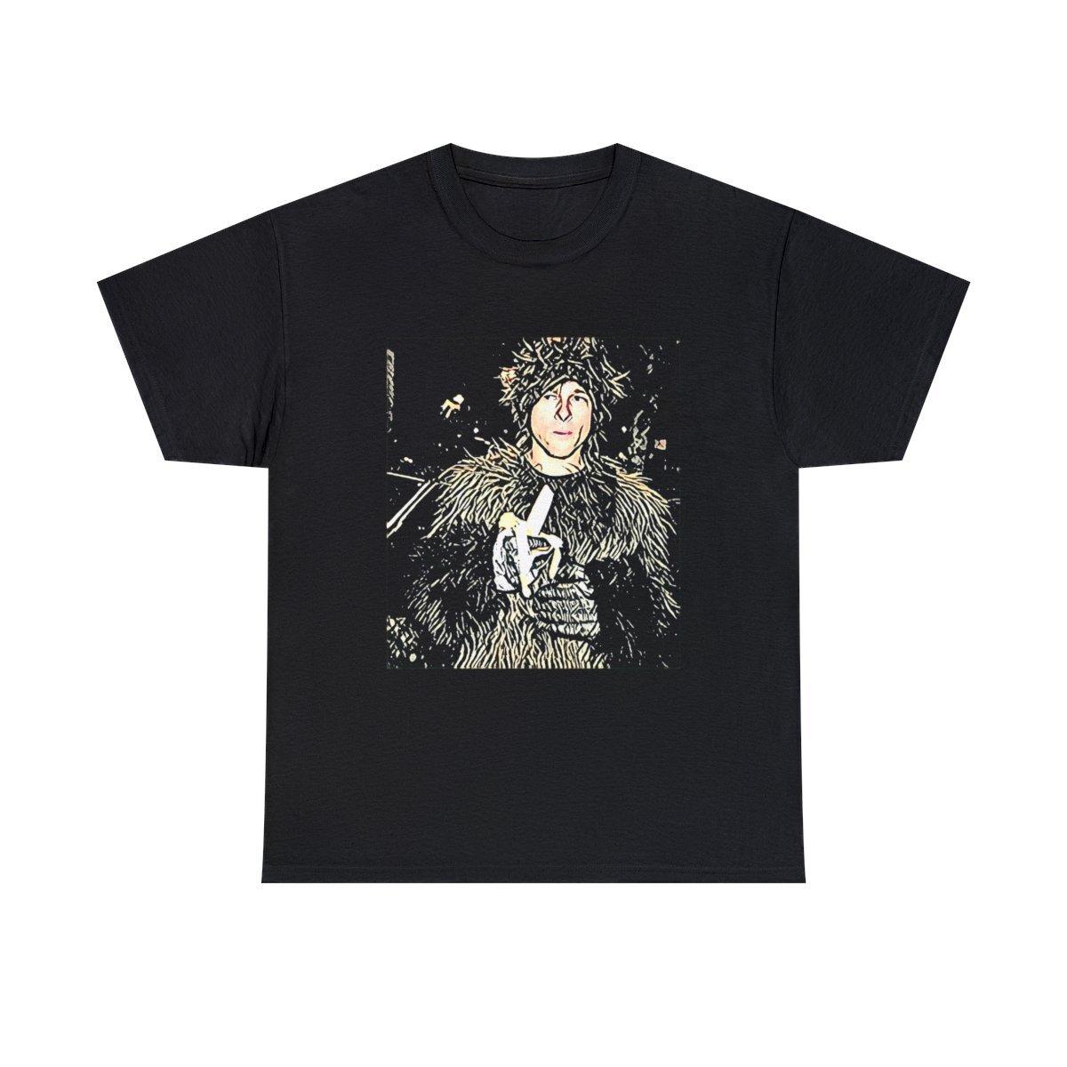 Brad Pitt Monkeying Around Graphic Print Crew Neck Unisex Heavy Cotton Tee  Unisex T-Shirt S