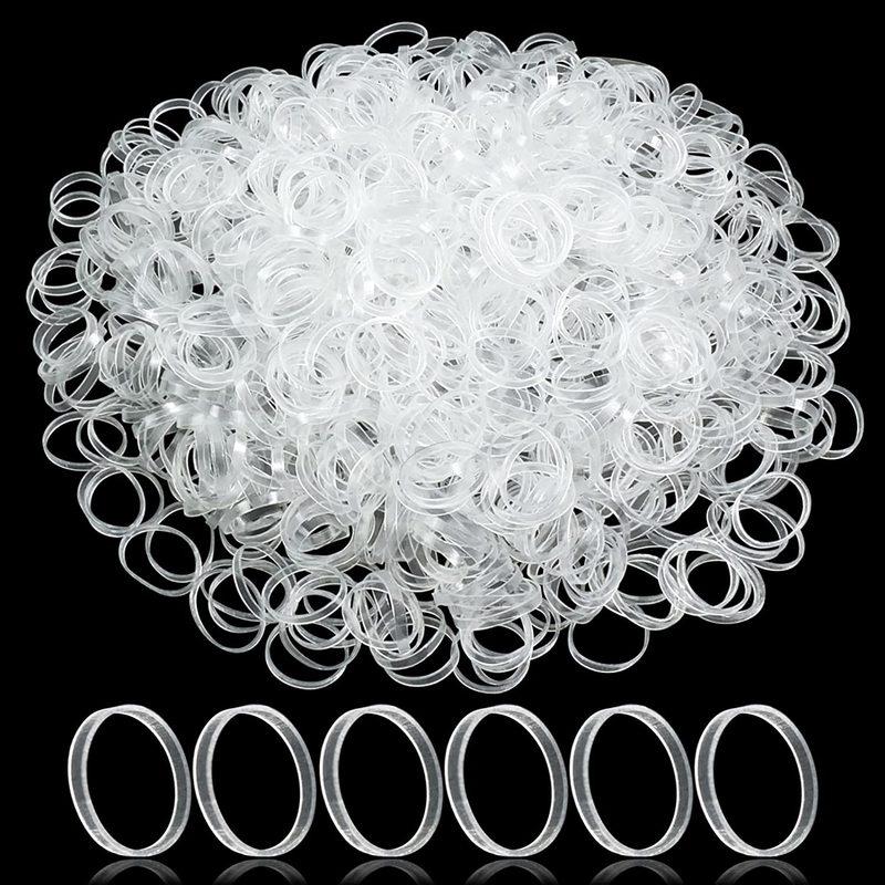 1000Pcs/Set Girls Cute Transparent Disposable Elastic Hair Band Children Ponytail Holder Hair Ring Rubber Bands Hair Accessories