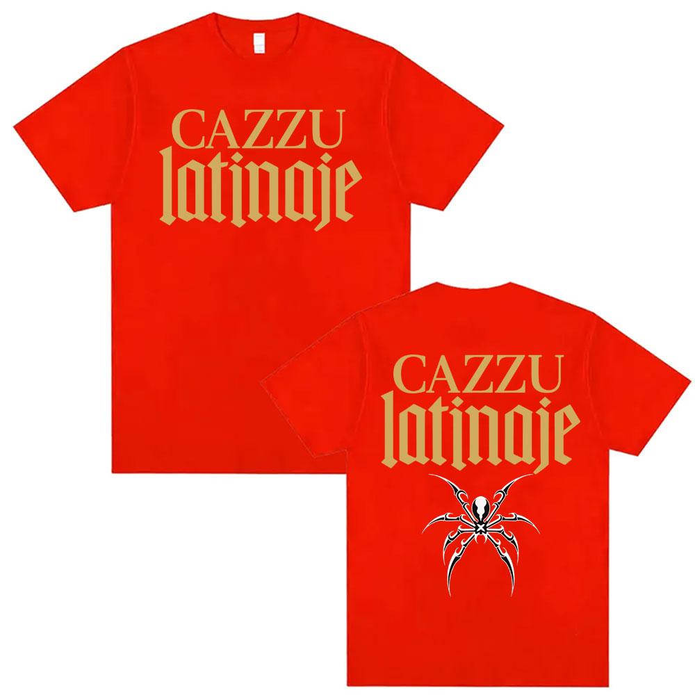 Singer CAZZU Latinaje Album 2026 Letters Print Tshirt Unisex Women Fashion Hip Hop Street Tshirts Summer 100 Cotton Tops Unisex S