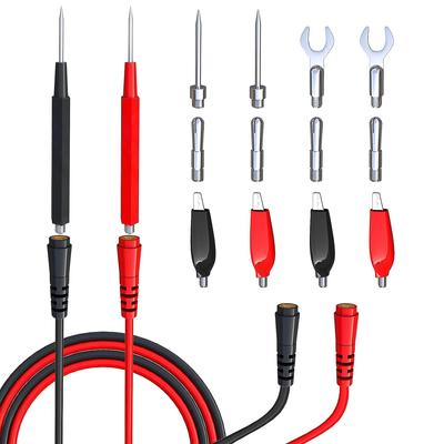 16 buc Kit cabluri de testare multimetru Set de cabluri de testare de schimb Cleme crocodil Mufe banana Sonde de testare Mufe banana pentru multimetru