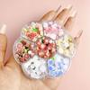 Pink Rose Flower Rose Nail Decorations Manicure Ornaments Rose Nail Rhinestones  Girls/Lady