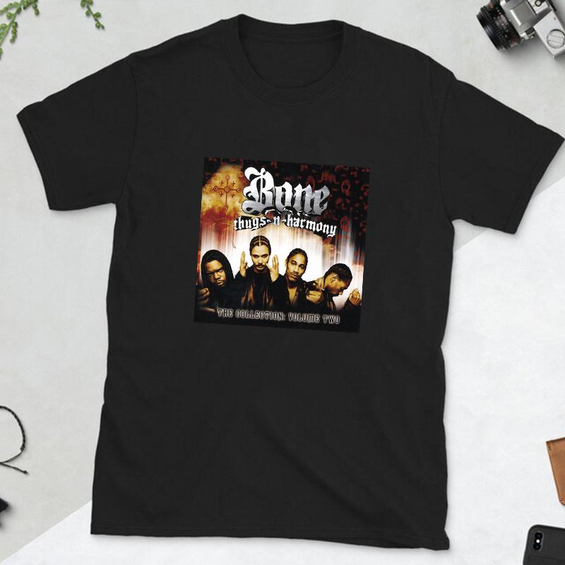 Street Fashion THUGS Bone Thugs N Harmony Skull Black Men Tee Rock Hip Hop T Shirt Women Streetwear Unisex Tops S