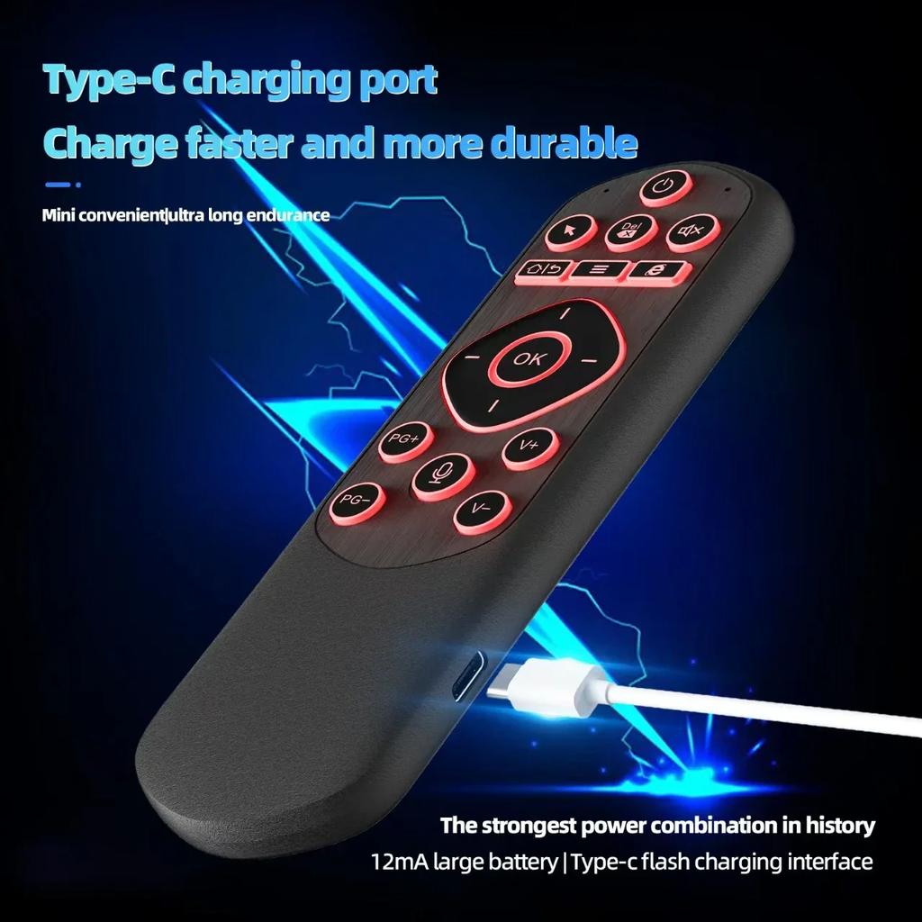 2.4G Bluetooth Dual Mode Keyboard Mose Mini Wireless Air Mouse Keyboard 7 Colour Backlit IR Learning Remote Control For Laptop