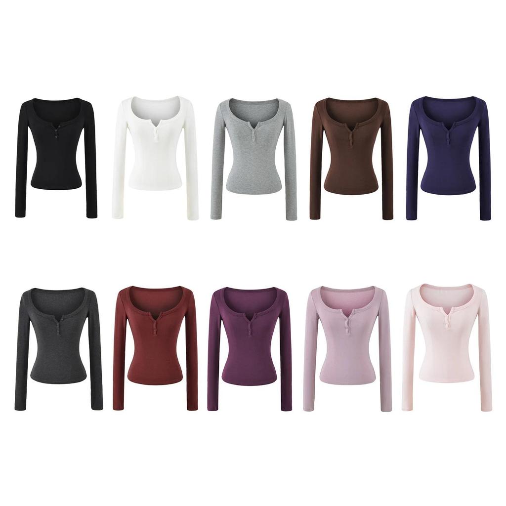 Women's Autumn Spicy Girl Square Neck Faux Cashmere Long Sleeve Top
