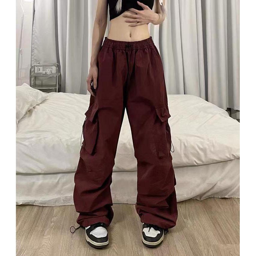 Y2K Women Streetwear Cargo Korean Harajuku Baggy Parachute Pants for Men Sweatpants Wide Leg Joggers Trousers Clothes