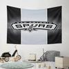 San Antonio Spurs Team Logo Pattern Wall Hanging Tapestry Decorative Tapestry Home Decor for Bedroom and Living Room