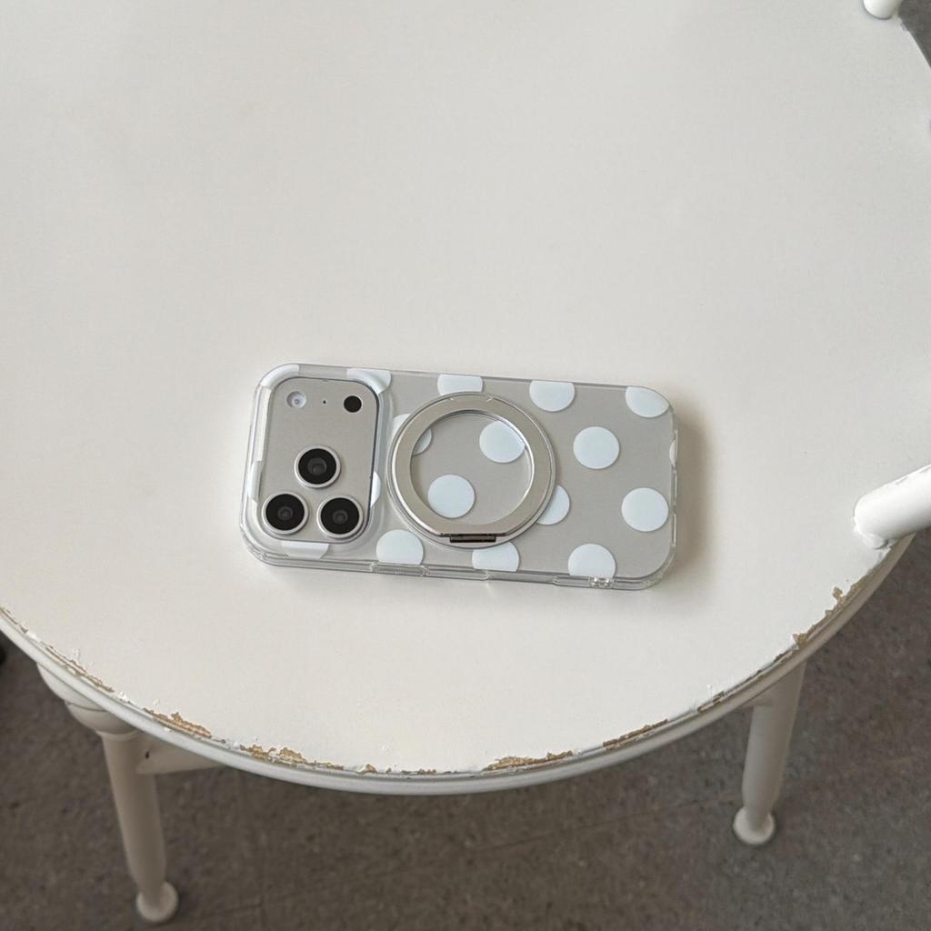 High-End Polka Dot 360° Stand Case for iPhone Pro Max 17/16/15