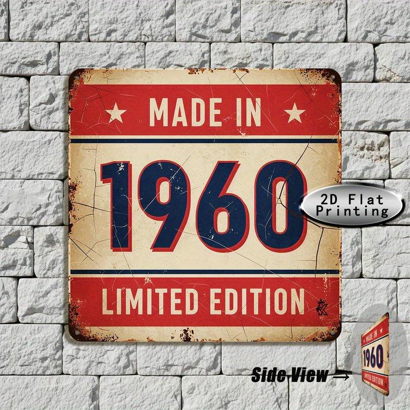 Vintage Made In Limited Edition Metal Tin Sign Retro Birthday Year Iron Painting Wall Art Rustic th Birthday Gift Decor