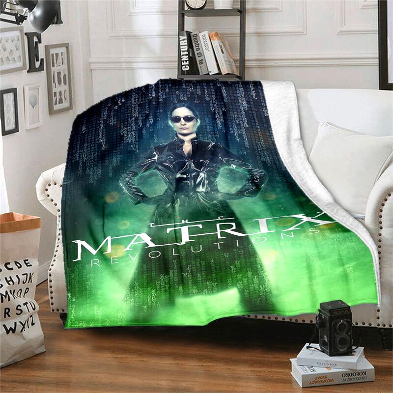 1pc The Matrix Revolutions Cartoon Blanket,Portable Throw for Travel & Camping, All Season Cozy Blanket,Ideal Gift