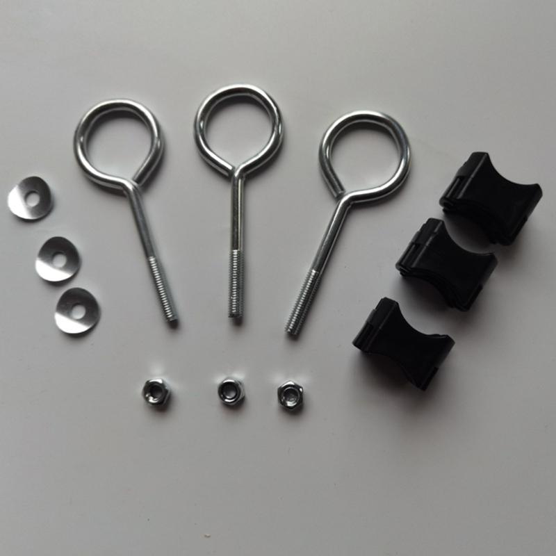 Packung mit 12 robusten verzinkten Stahlschrauben für Trampoline, hochfeste Hardware für Sprunggeräte, Wartungszubehör