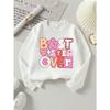 European Sizes Crewneck Sweatshirt for Kids Featuring a 'Best Sister Ever' Design, It Serves As Both Sportswear And Casual Attire