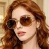 New retro style small box metal European and American trends men and women fashionable outdoor sunscreen versatile street shot sunglasses