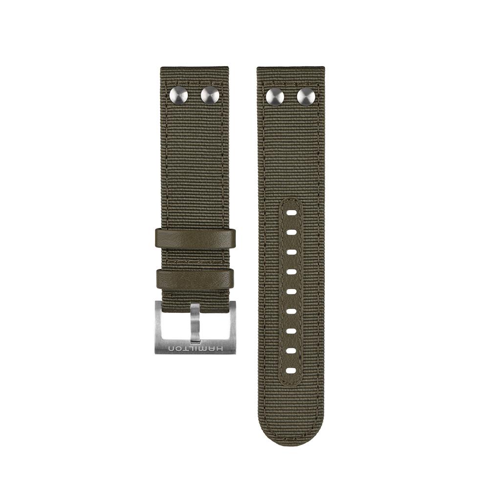 [Hamilton] Green Two-Piece Strap 22mm H6007771141