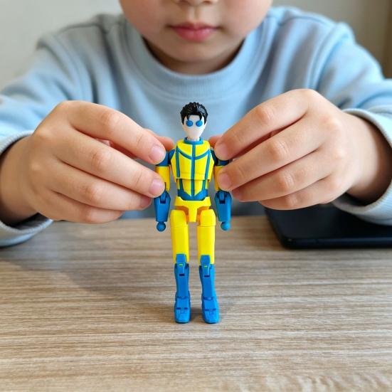 3D-gedruckte Actionfigur, mehrgelenkiges bewegliches Spielzeug, sammelbare artikulierte Figur für Schreibtischdekoration, Geschenke für Sammler