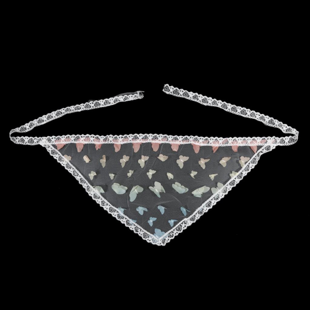 Double-use Triangle Headscarf Lace Trim Hair Scarf Early Spring Butt Curtain Small Apron A-Line Half Skirt Fashion Ins Style Stacked Short Skirts