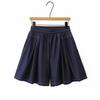 Plus Size Women's High-Waisted Wide-Leg Tencel Denim Shorts with Elastic Waist 