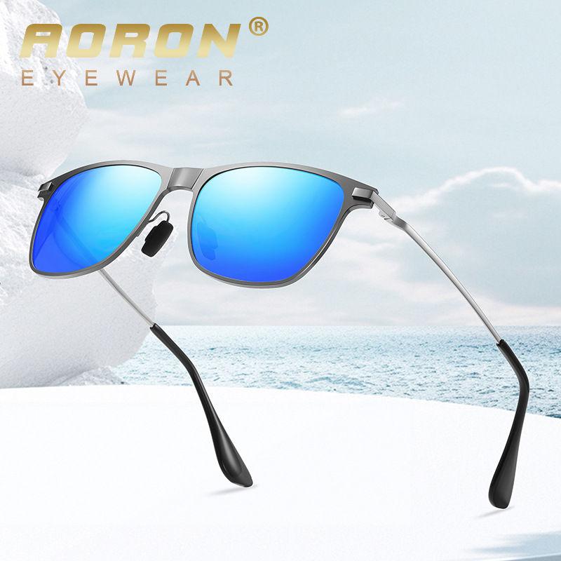 AORON Metal Frame Polarized Sunglasses Outdoor Fashion Sports Fishing Driving Glasses UV400 Anti Glare Eyeglasses