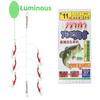 Glowing Beads Luminous Fishing Lures Bionic Fish Skin Artificial Feather Sabiki Bait Rig 6Hooks High Carbon Steel Fishing Tackle