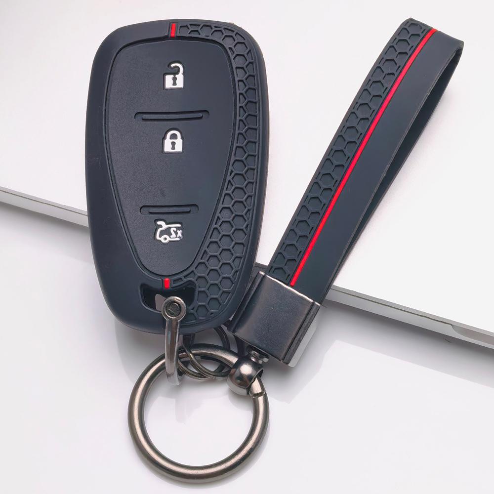 Key Fob Cover for Buick Encore Envision Enclave Regal LaCrosse with Keychain Anti-Scratch Surface Shockproof Structure Soft Grip Texture
