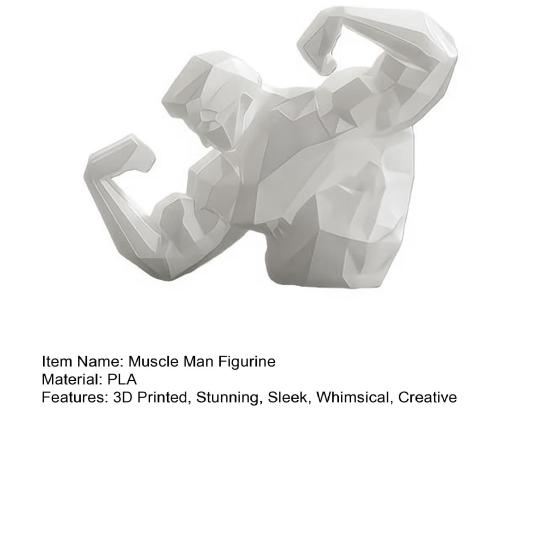 Muskulöser Mann Bodybuilder Statue, Männliche Oberkörperfigur, 3D Gedruckte Muskelmann Figur, Geschenke für Fitnessstudio-Leute, Männer