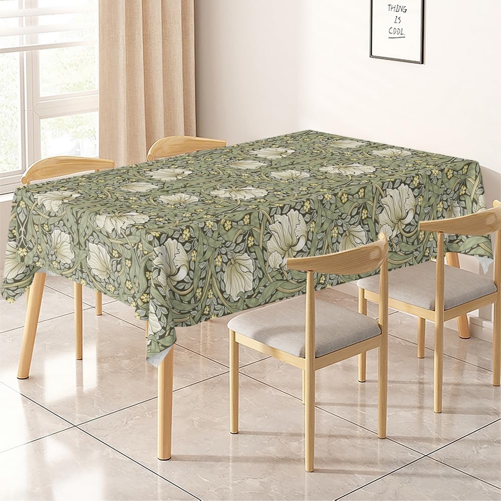 William Morris Vintage Floral Rectangle Wodoodporny Obrus ​​Imprezowy Dekoracja Kuchenna Do Domu W Stylu Farmerskim Dekoracja Ślubna