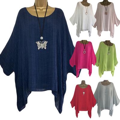 Women's Casual Boat-Neck Solid Color Shirt Long Sleeve Top  Shirt