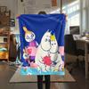 Moomin3 Flannel Blanket, High quality Comfortable for All Seasons, Home Decor, Warmth and Comfort