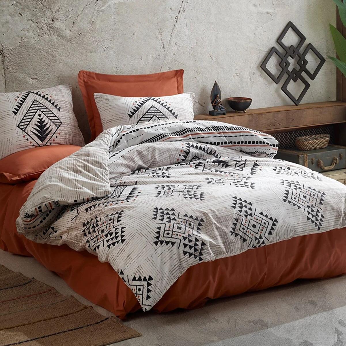 

Этнический двойной пододеяльник Lenuta Cinnamon