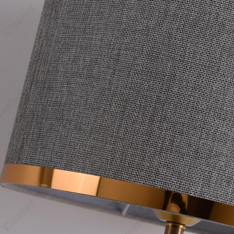 Modern Minimalist LED European Fabric Lampshade Table Lamp Living Room Study Bedroom Bedside Decorative Lighting Lamps