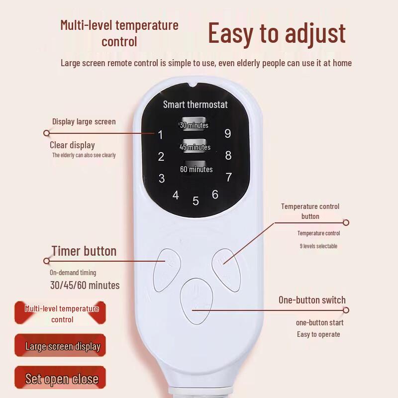 Etravel Mugwort Electric Heating Pad with Temperature Control & Timer