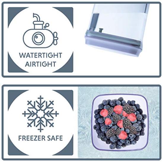 iChewie BopTop Piece for Airtight Food Storage Container Mechanical Silicone Airtight Can BPA Free Stackable 2kg - (1 - Rice/flour) - - - Approx.