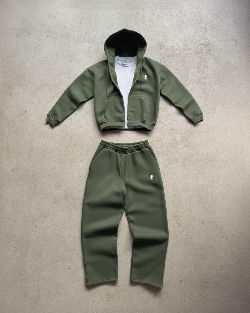 Pánská trendy podzimní ležérní mikina s kapucí a zipem, sada bund