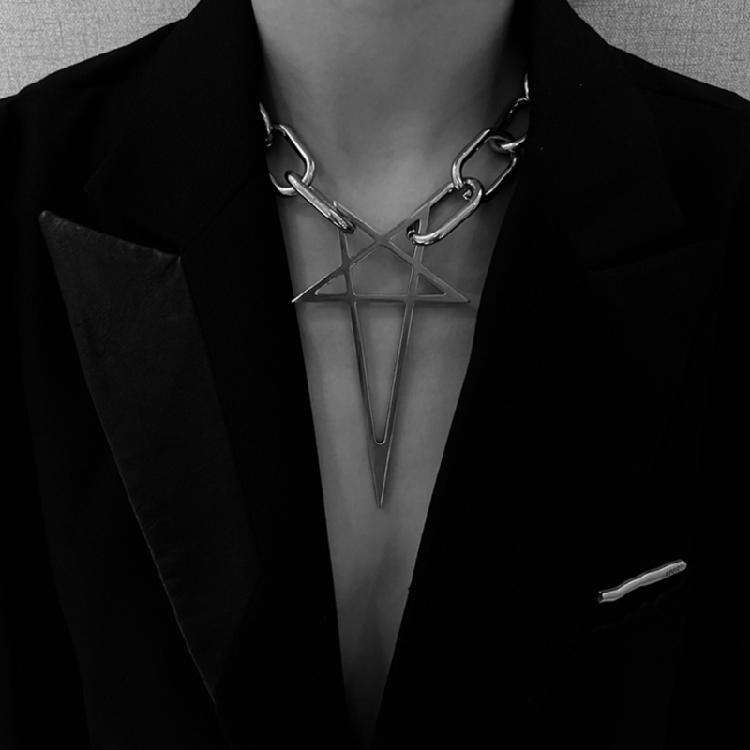Rock Twist Silver Color Chunky Thick Lock Choker Chain Necklaces Party Jewelry