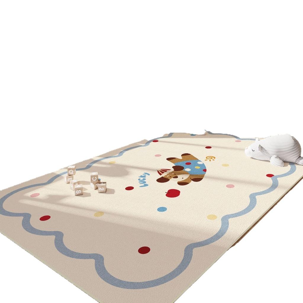Living Room Carpet, Household Sofa, Crystal Velvet Carpet, Large Area Covered With Waterproof And NonSlip Cartoon DirtResistant Floor Mat