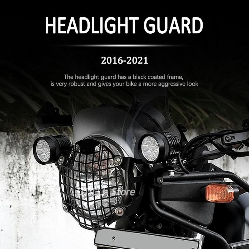 For Royal Enfield Himalayan New Motorcycle Aluminum Headlight Grille Guard Front Lamp Grill Cover Head Light Protector 2016-2021