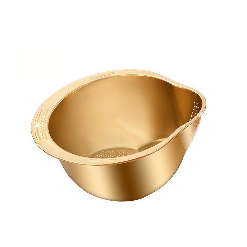 Rice Washer Strainer Bowl Stainless Steel 304 Rice Washing Bowl Rice Sieve Colander Fruit And Vegetable Strainer Kitchen Tools