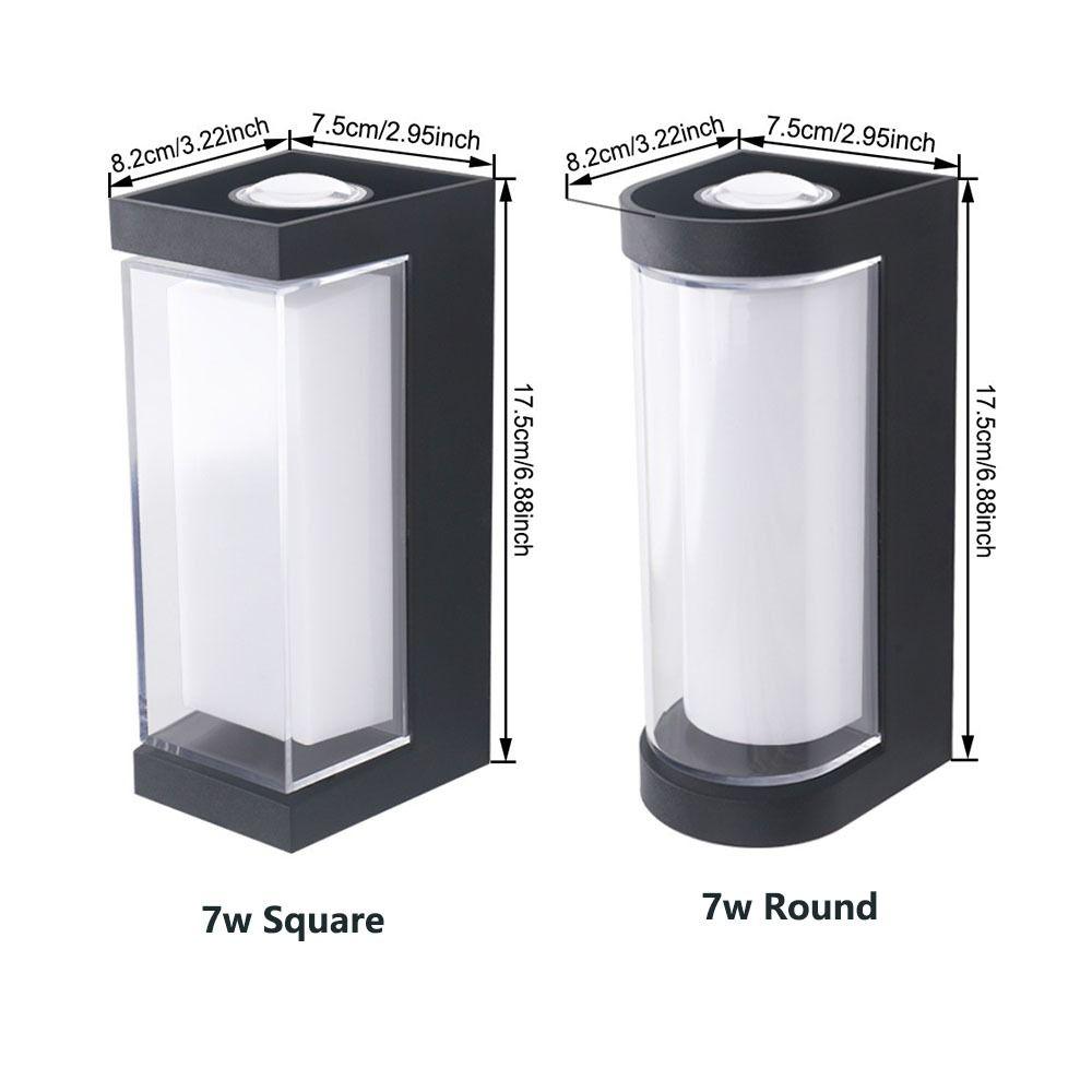 Waterproof Design LED Wall Light Modern Style Energy Saving Outdoor Wall Lamp Warm/White Light 7w Garden Sconce Lights
