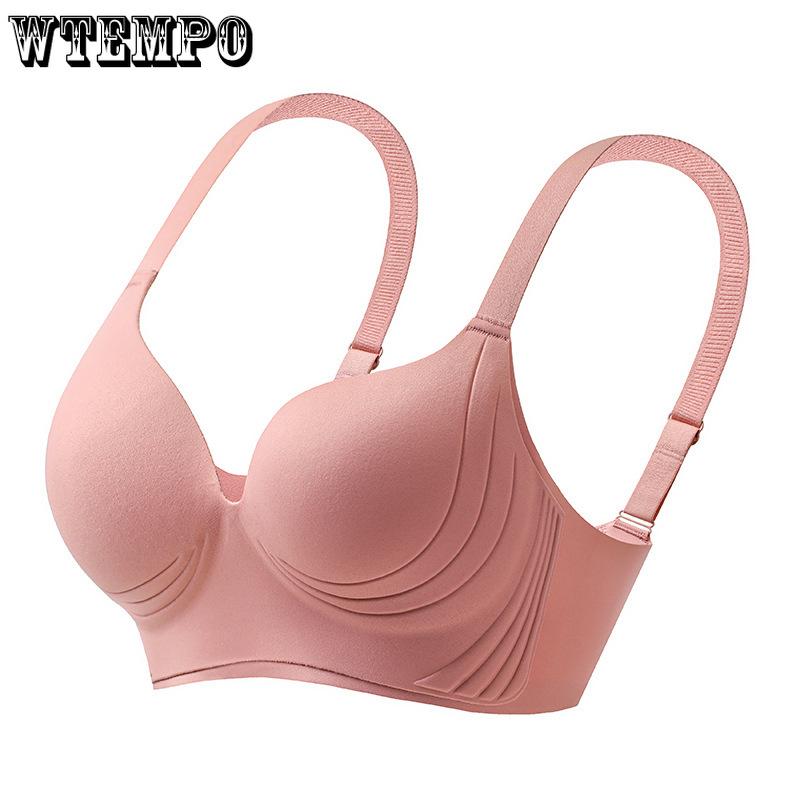 Gathering Bra Women's Adjustable Secondary Lactation Bra Outward-expanding Upper Support Thin Bra Seamless Bra