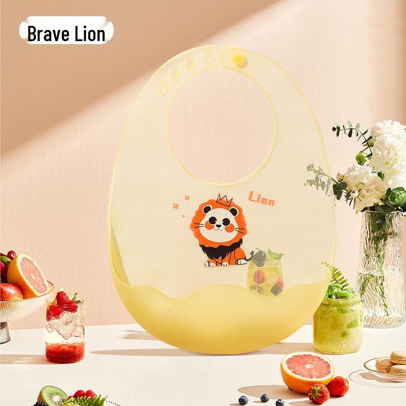 Ultra-Thin Waterproof Silicone Bib for Babies - Soft and Durable Drool and Food Catcher