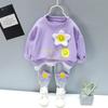 New Spring Toddler Clothing Cotton Suit Children Girls Girls Cartoon T-shirt Sports Pants 2Pcs/set Kids Clothes Baby Tracksuits