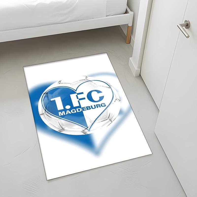 1. FC Magdeburg (1) Rug Suitable For Living Rooms Bedrooms Computer Rooms Dining Areas And Placement Under Tables And Chairs Also An Ideal Choice For