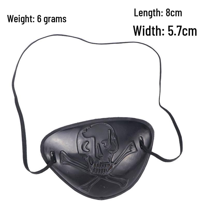 

Аксессуары для пиратского костюма: Повязка на глаз в виде черепа, шляпа, крюк, флаг, телескоп, нож и пистолет на Хэллоуин. One Size