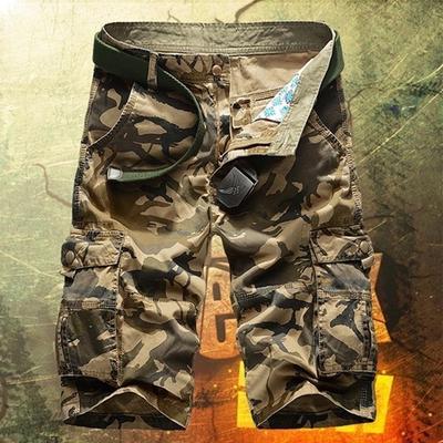 Herre Afslappet Ensfarvet Udendørs Lomme Strand Bukser Cargo Shorts