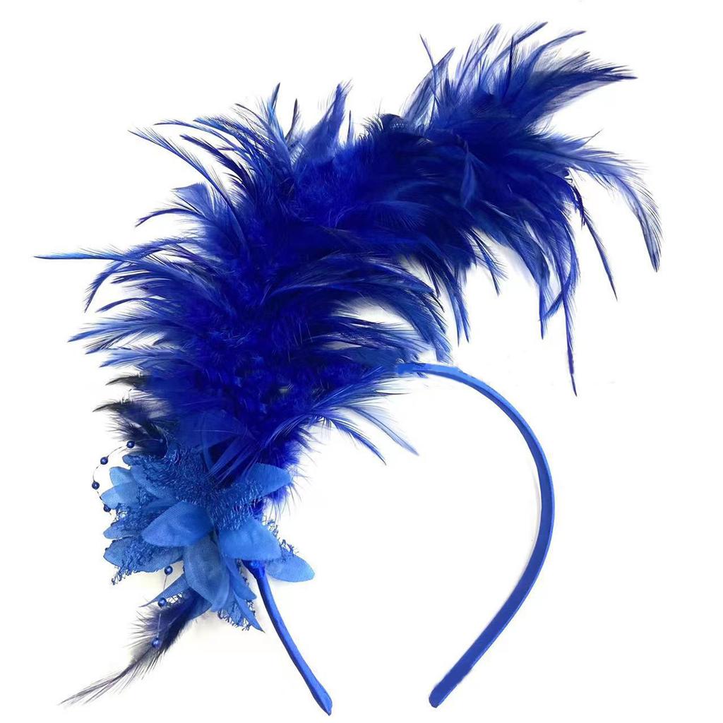 Feder-Stirnband, Fascinator-Stirnband, Cosplay-Haarreif, Kopfbedeckung im Stil der 1920er Jahre, Vintage-Feder-Haar-Accessoire für Frauen