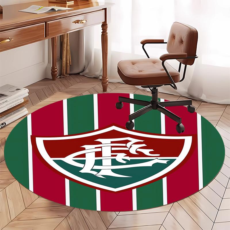 Fluminense FC Printed Round Rug Carpet Chair Rug Area Rug Entryway Doormats,for Office Chair Living Room Bedroom Kitchen Room.
